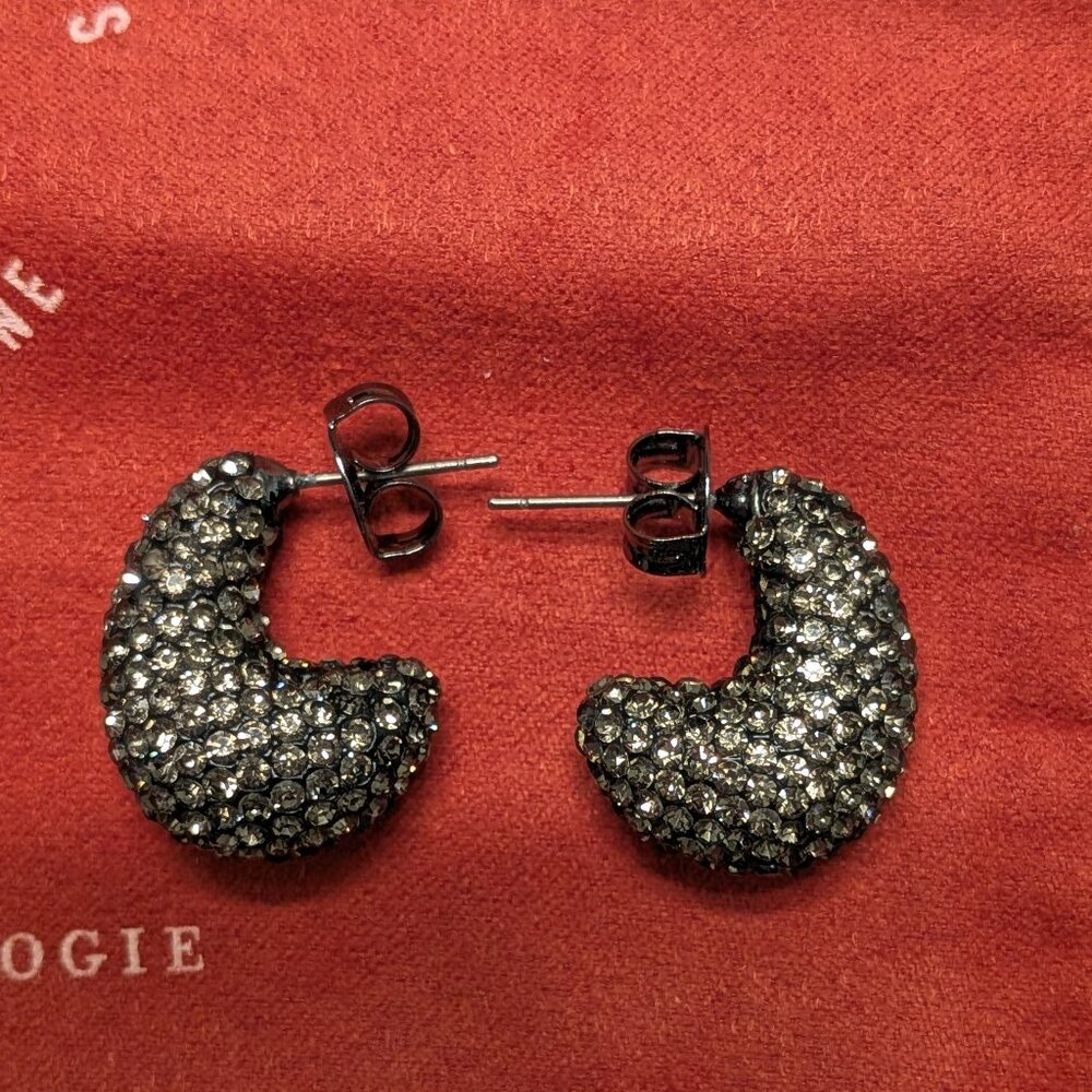 Anthropologie Pave Teardrop Earrings